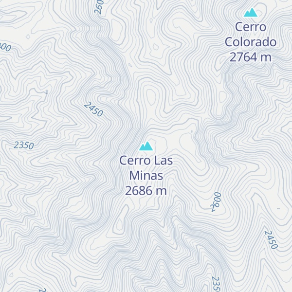 Map of Cerro Las Minas