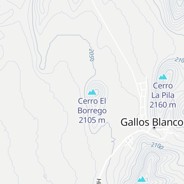Map of Cerro El Borrego