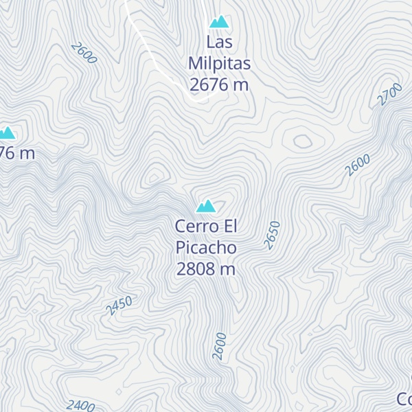 Map of Cerro El Picacho