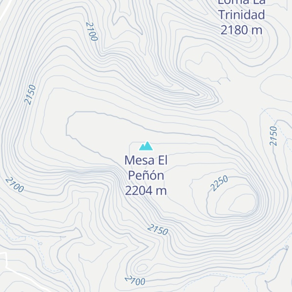 Map of Mesa El Peñón