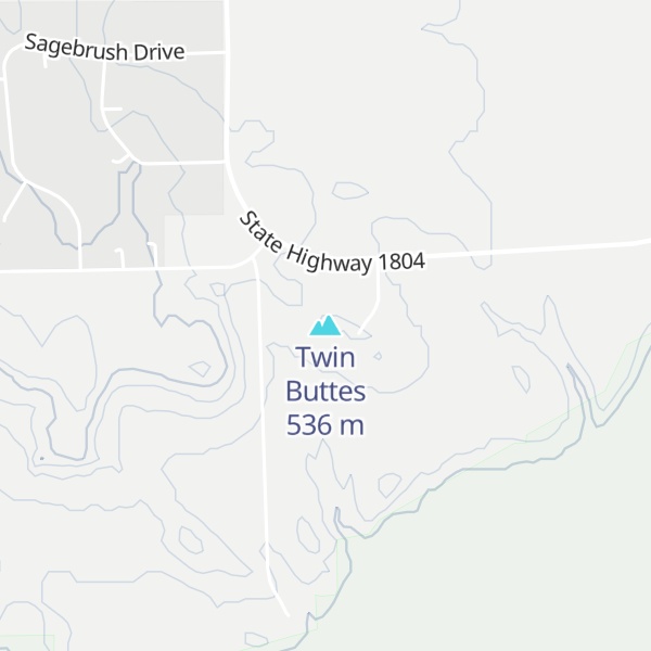 Map of Twin Buttes