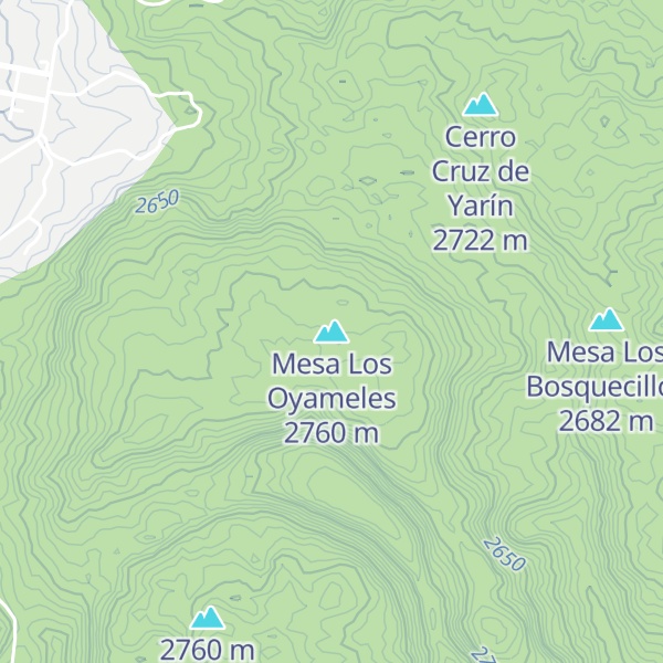 Map of Mesa Los Oyameles