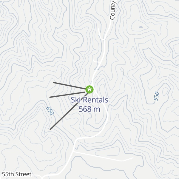 Map of Ski Rentals