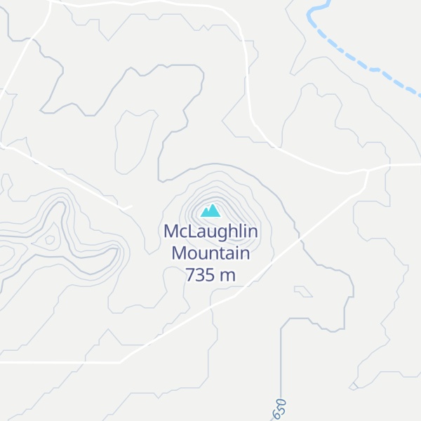 Map of McLaughlin Mountain