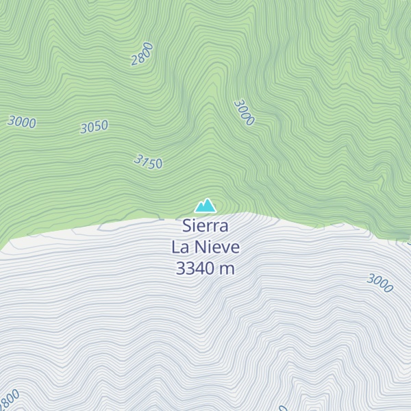 Map of Sierra La Nieve