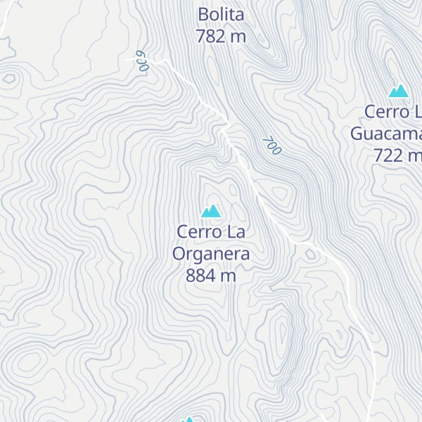 Map of Cerro La Organera