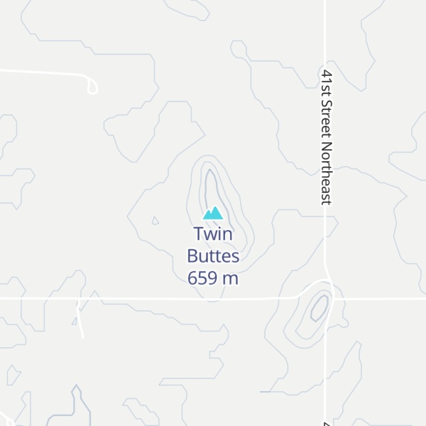 Map of Twin Buttes