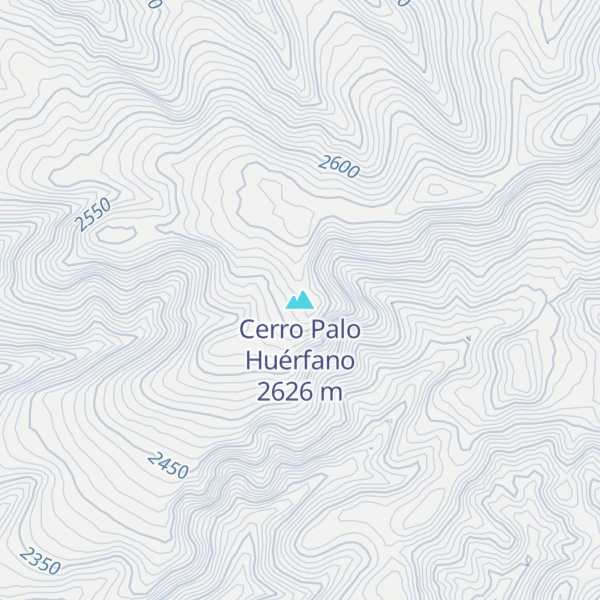 Map of Cerro Palo Huérfano