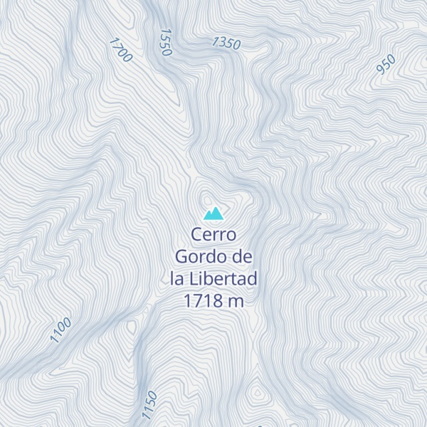 Map of Cerro Gordo de la Libertad