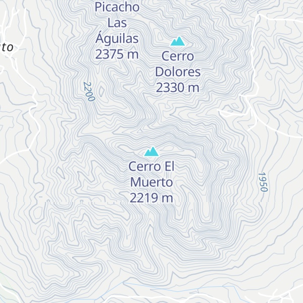 Map of Cerro El Muerto