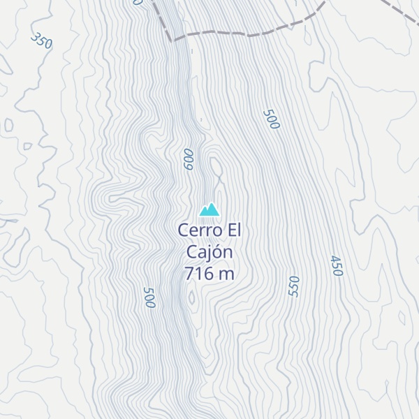 Map of Cerro El Cajón