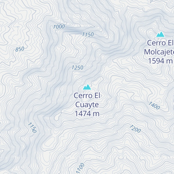 Map of Cerro El Cuayte