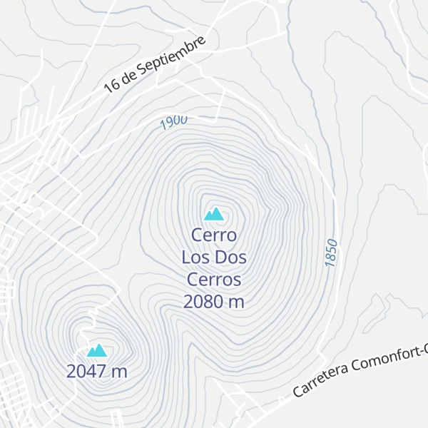 Map of Cerro Los Dos Cerros