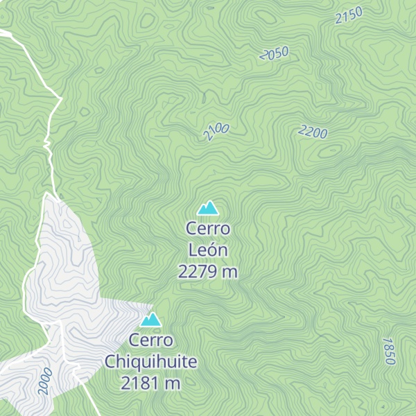 Map of Cerro León