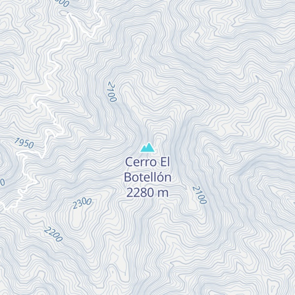 Map of Cerro El Botellón