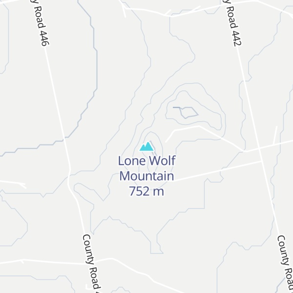 Map of Lone Wolf Mountain