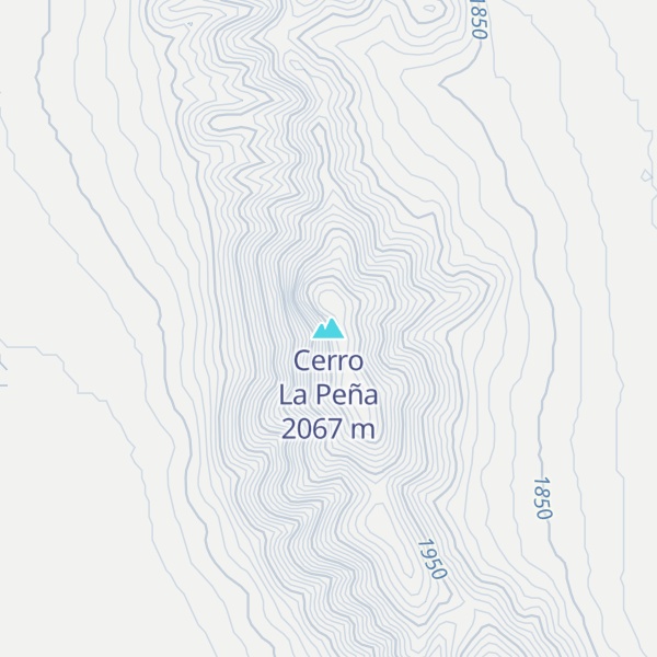 Map of Cerro La Peña