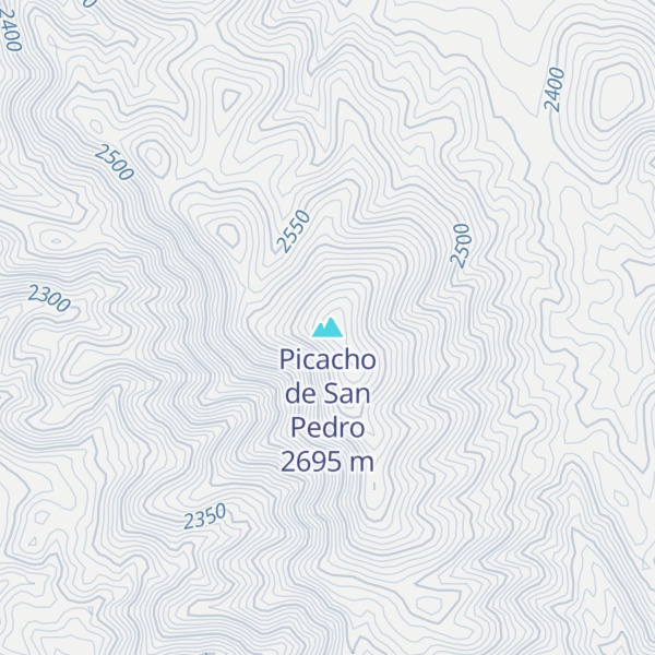 Map of Picacho de San Pedro