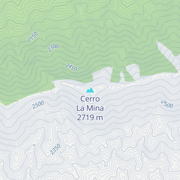 Map of Cerro La Mina