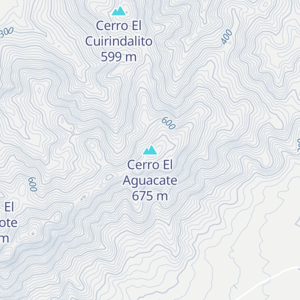 Map of Cerro El Aguacate