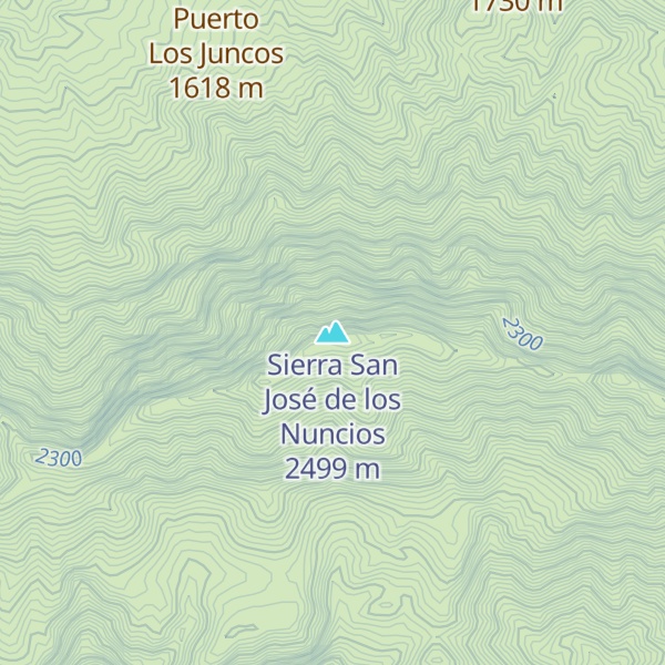 Map of Sierra San José de los Nuncios