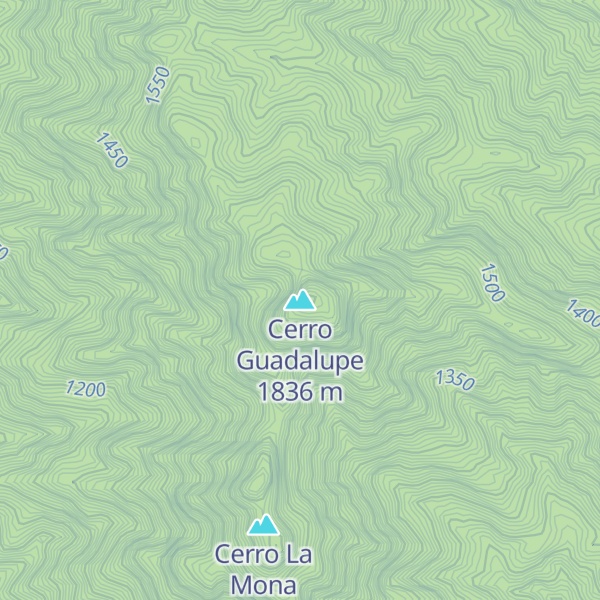 Map of Cerro Guadalupe