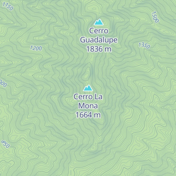 Map of Cerro La Mona