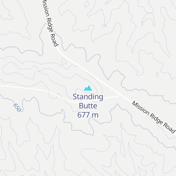 Map of Standing Butte