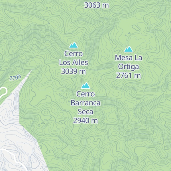 Map of Cerro Barranca Seca