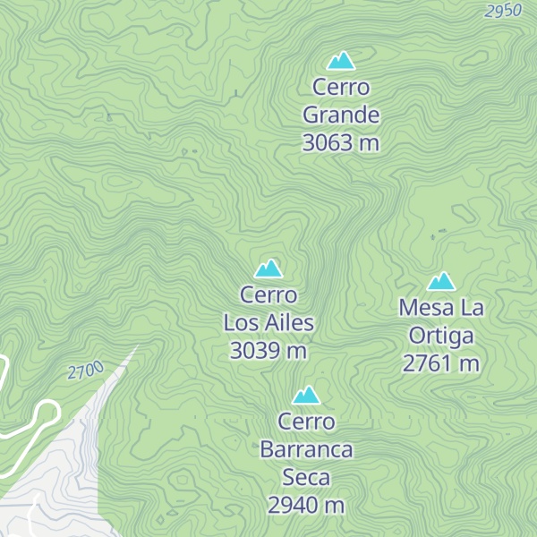 Map of Cerro Los Ailes