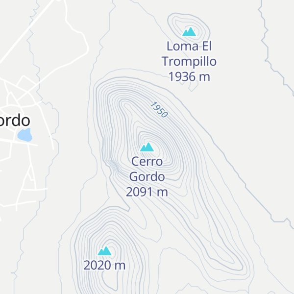 Map of Cerro Gordo