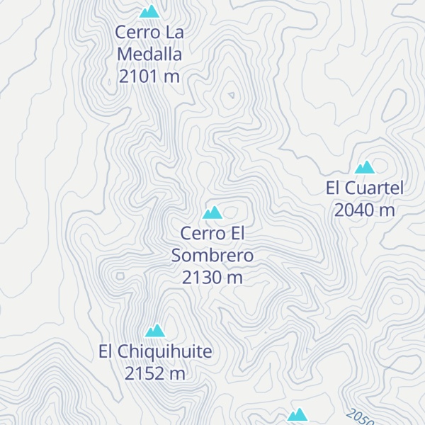 Map of Cerro El Sombrero
