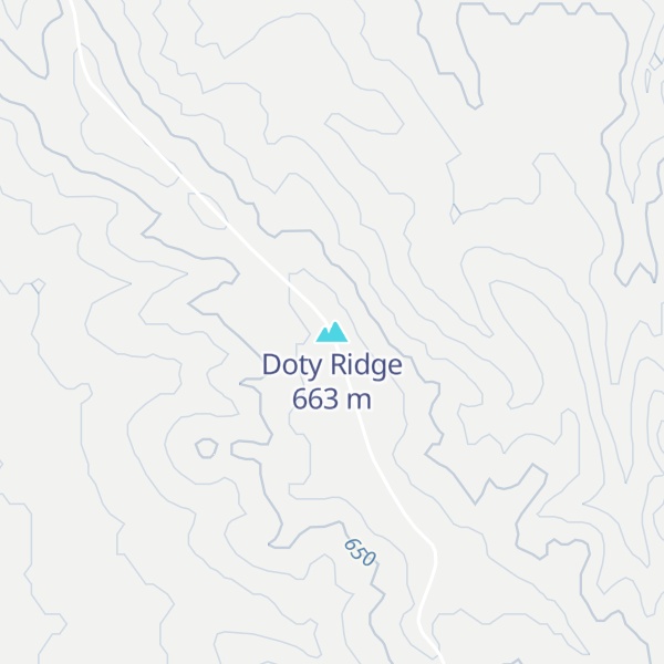Map of Doty Ridge