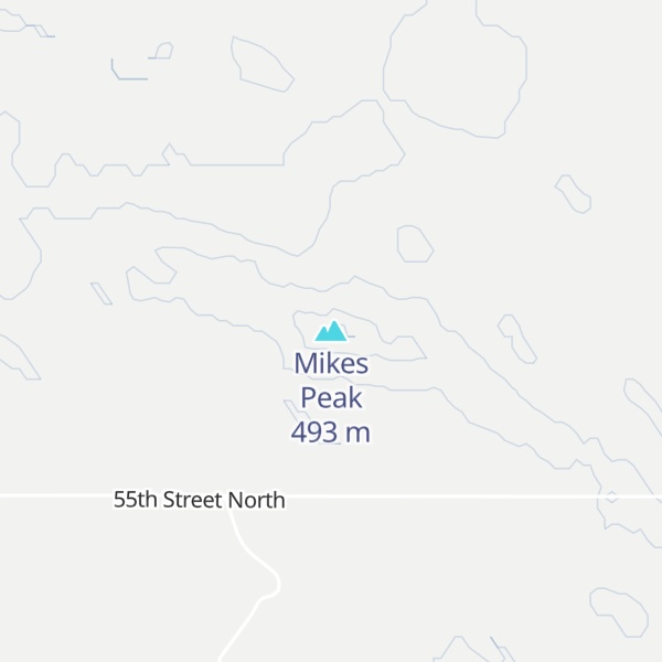 Map of Mikes Peak