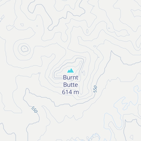 Map of Burnt Butte