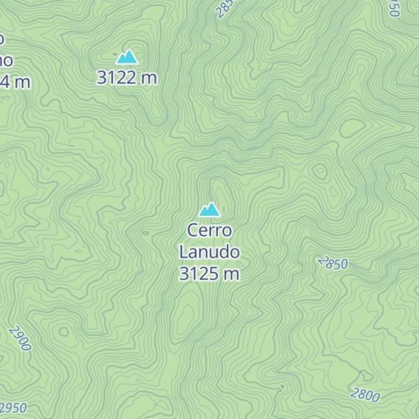 Map of Cerro Lanudo