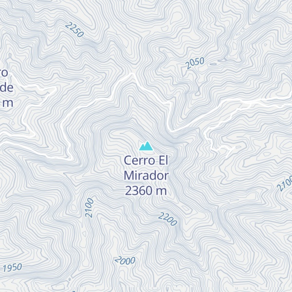 Map of Cerro El Mirador
