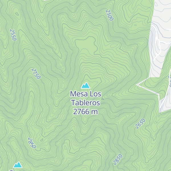 Map of Mesa Los Tableros