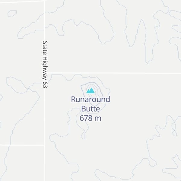 Map of Runaround Butte