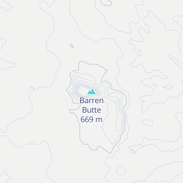 Map of Barren Butte