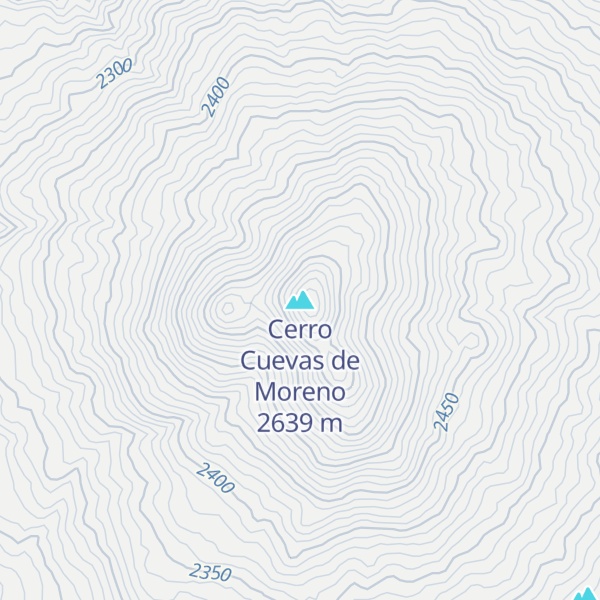 Map of Cerro Cuevas de Moreno