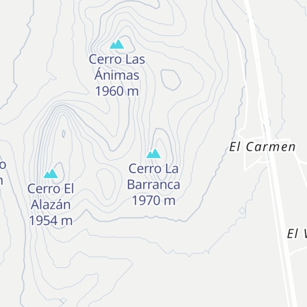Map of Cerro La Barranca