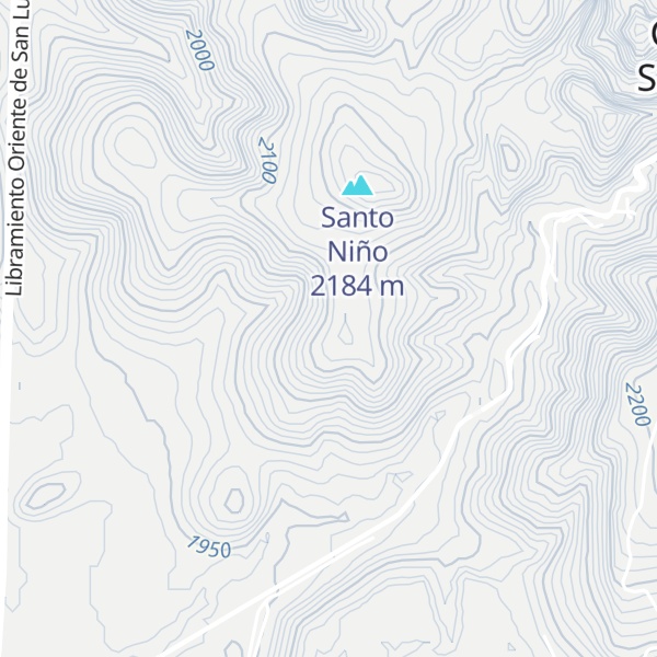 Map of Cerro del Frente