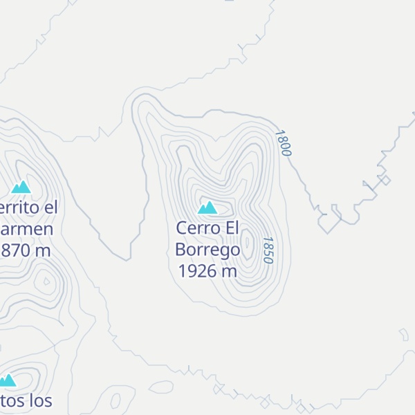 Map of Cerro El Borrego