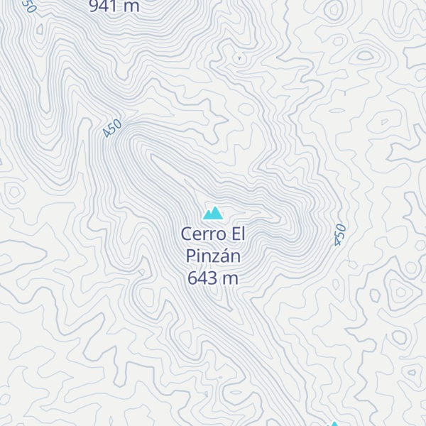 Map of Cerro El Pinzán
