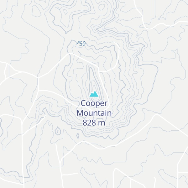 Map of Cooper Mountain