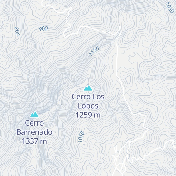 Map of Cerro Los Lobos
