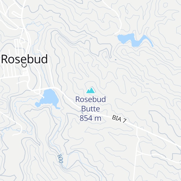 Map of Rosebud Butte