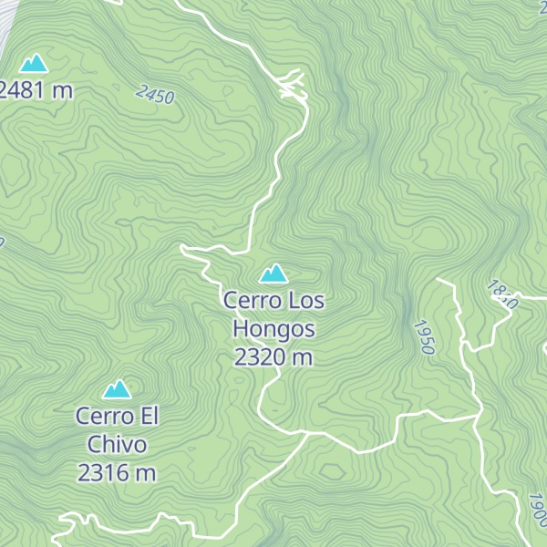 Map of Cerro Los Hongos