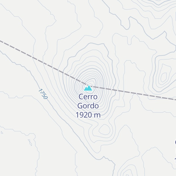 Map of Cerro Gordo